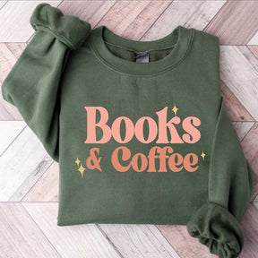 Books And Coffee Bookworms Sweatshirt