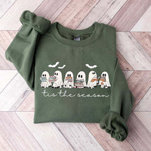 Retro Ghosts Reading Books Teacher Librarian Sweatshirt