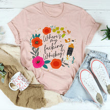 Vintage Pressed Flowers Whiskey T-Shirt