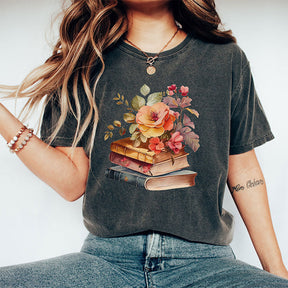 Floral Book Wildflowers T-shirt