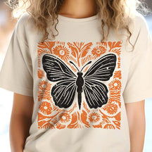 Folk art butterfly Botanical T-Shirt