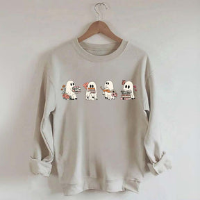 Floral Ghosts Reading Books Sweatshirt