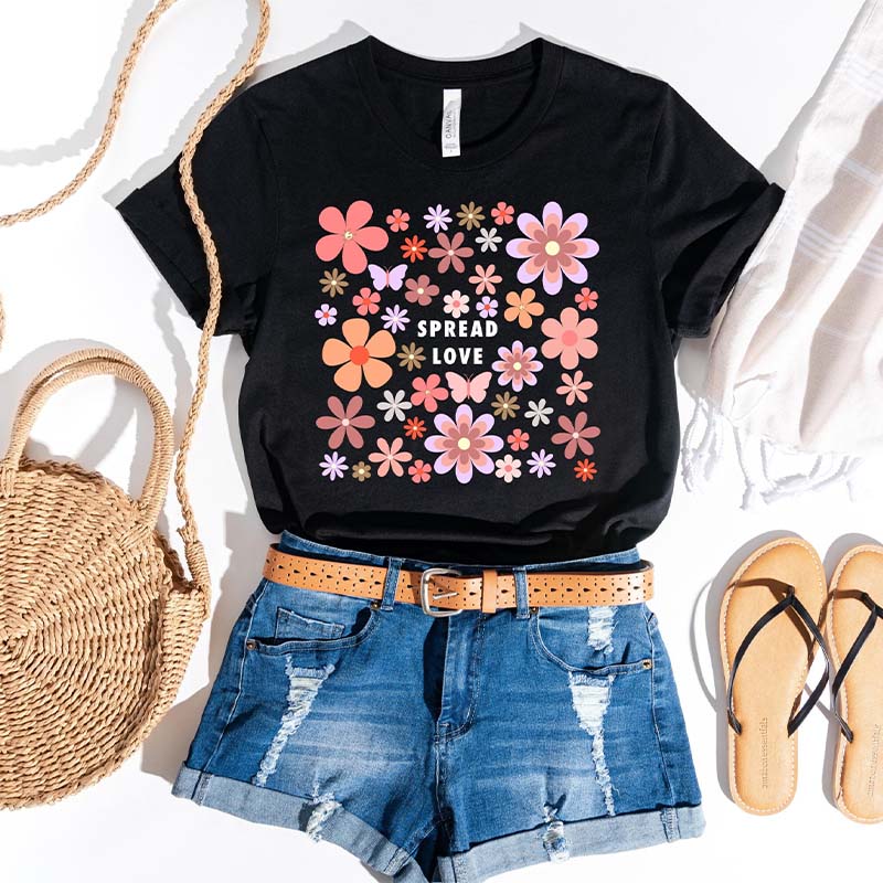 Spread Love Floral Wildflower T-Shirt