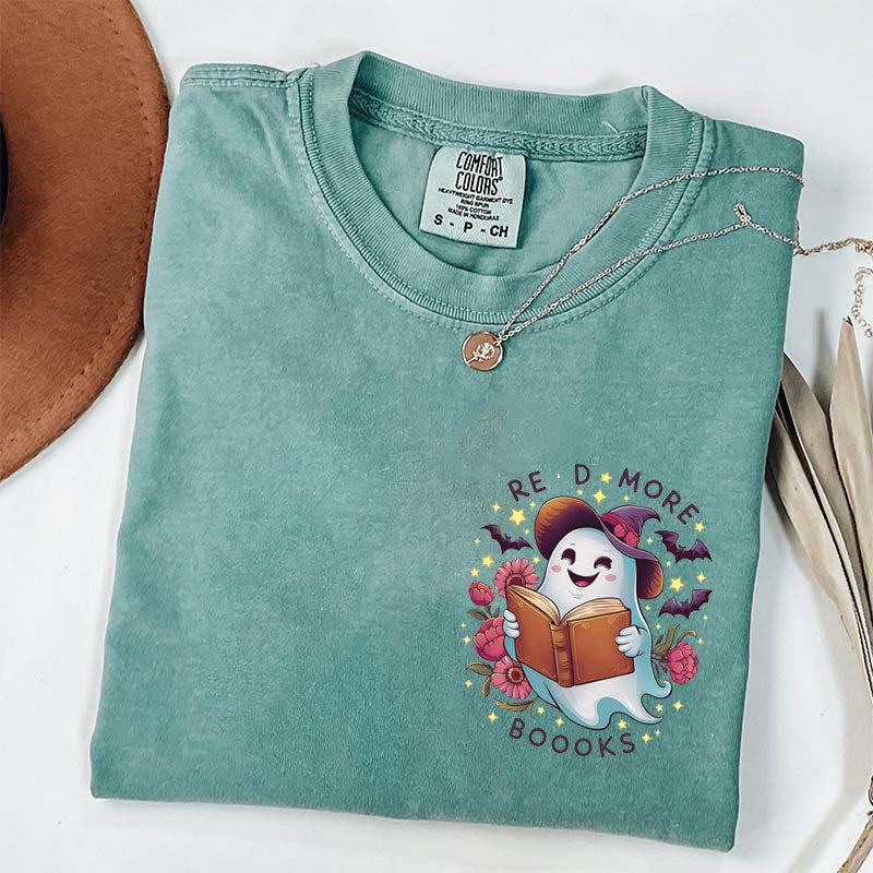 Cute Ghost Read More Books T-Shirt