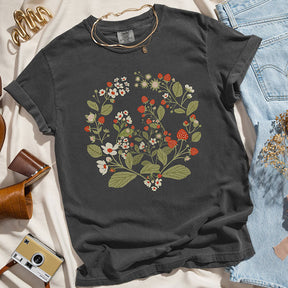 Boho Strawberry Wildflower T-Shirt