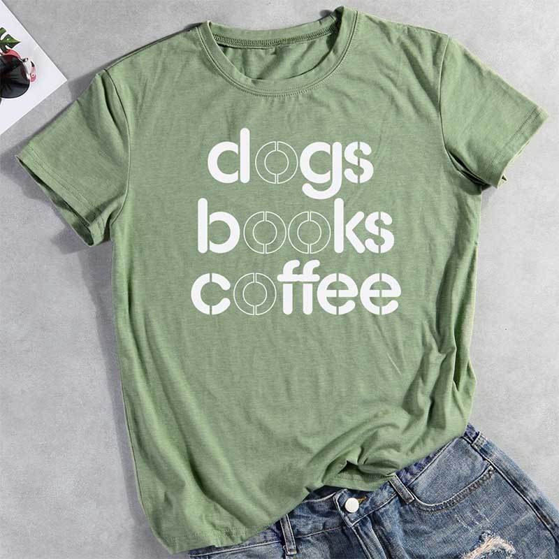 Dog Book and Coffee T-Shirt