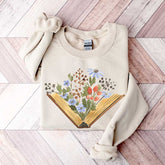 Wildflowers Book Lovers Gift Sweatshirt