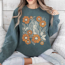 Unisex Wildflower Print Sweatshirt