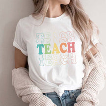 Retro Teach Teacher Gifts T-Shirt