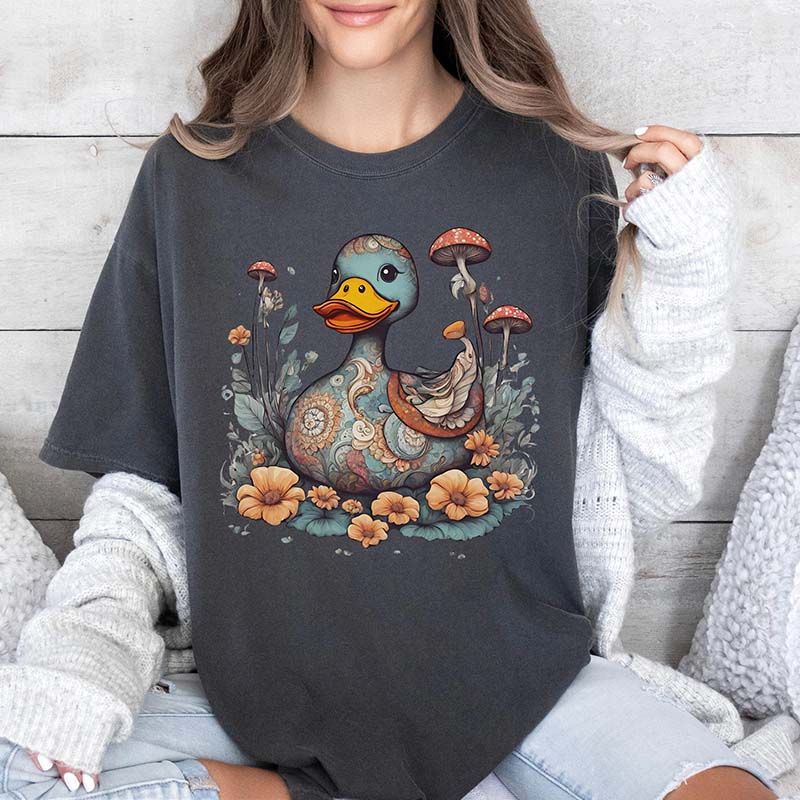 Boho Duck Wild Mushroom T-Shirt