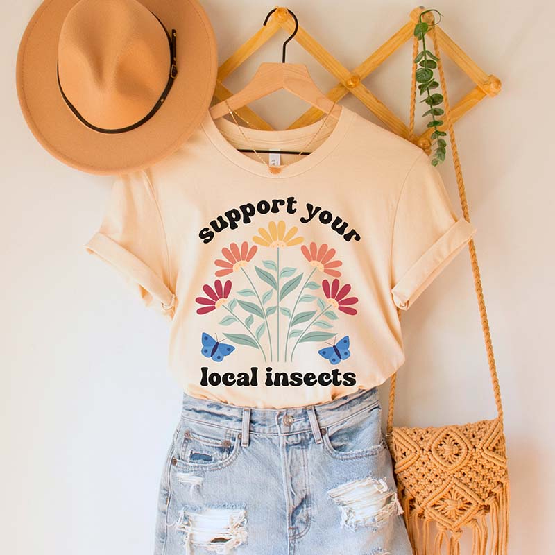 Support Your Local Insects Native Plants T-Shirt