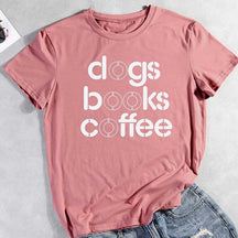 Dog Book and Coffee T-Shirt