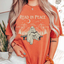 Book Lover Halloween Ghost T-Shirt