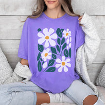 Floral Spring White Daisy T-Shirt