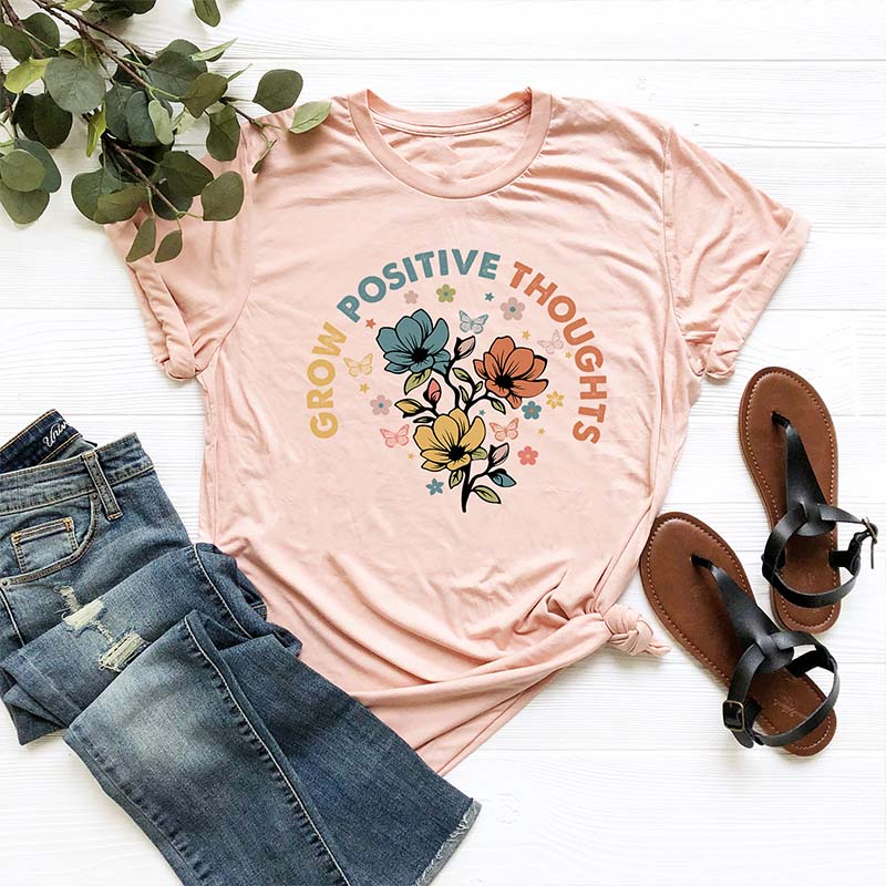 Grow Positive Thoughts Growth Mindset T-shirt