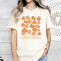 Positive Vibes Orange Inspirational T-Shirt