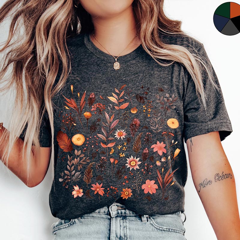 Autumnal Wildflowers Lover T-Shirt