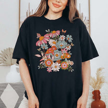 Pressed Flowers Pastel Floral Nature T-Shirt