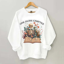 One More Chapter Skeleton Reader Sweatshirt