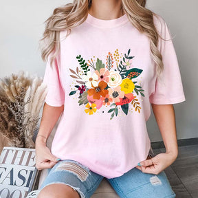 Retro Floral Corsage T-Shirt