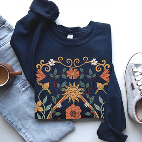 Floral Sun Minimalist Sweatshirt