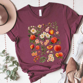 Botanical Peaches Fruit Lover T-Shirt