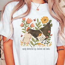 Chicken and Books Lover T-shirt