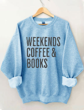 Weekends Coffee & Books Sweatshirt