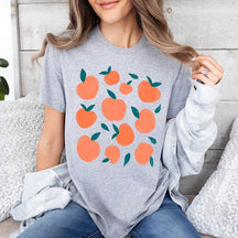 Peach Graphic  Summer Fruit T-Shirt