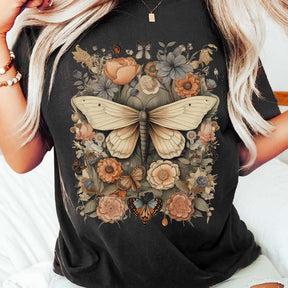 Vintage Garden Butterfly Wildflowers T-Shirt