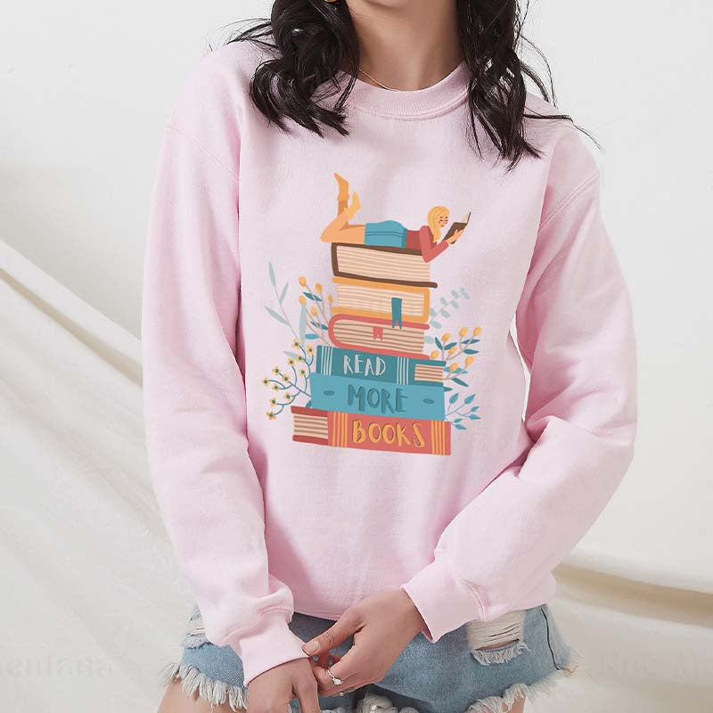 Reading Girl  Bookworm Top Sweatshirt