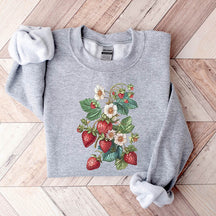 Floral Strawberry Gardener Sweatshirt