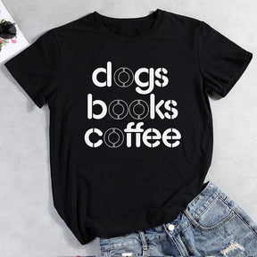 Dog Book and Coffee T-Shirt