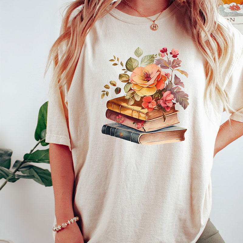 Floral Book Wildflowers T-shirt