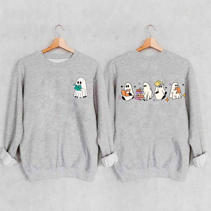 Little Ghosts Reading Books Sweatshirt