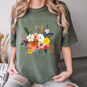 Retro Floral Corsage T-Shirt