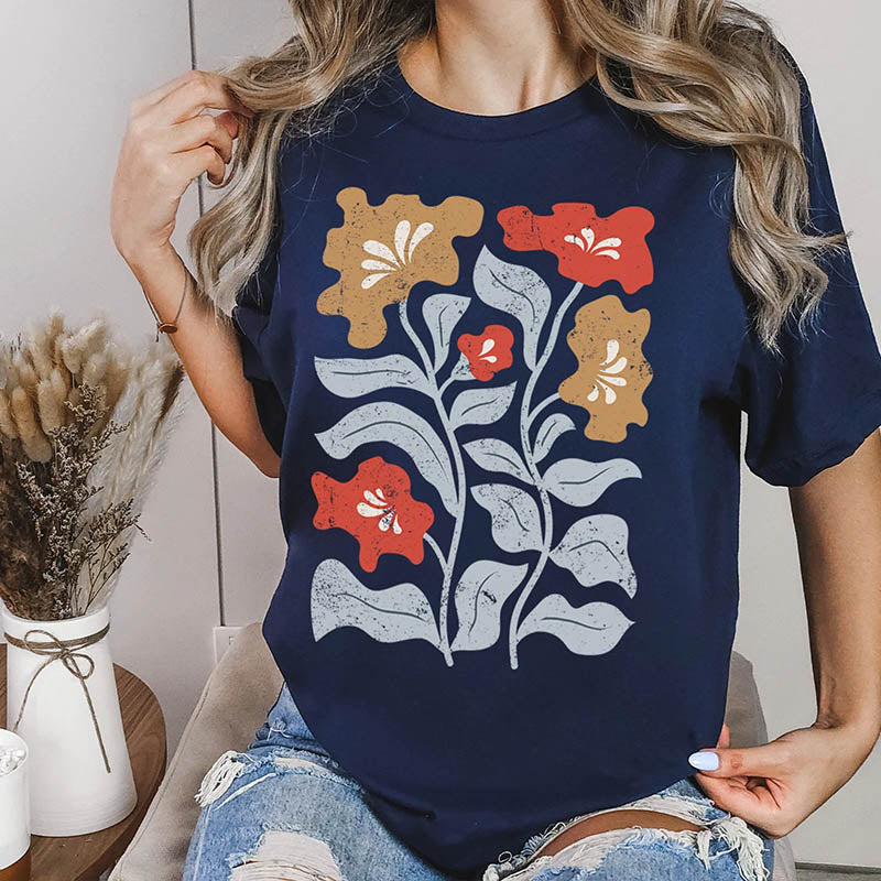 Boho Flowers Art Nouveau T-Shirt