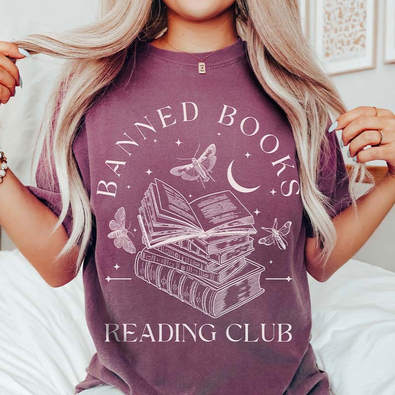 Banned Book Reading Club Minimalist Moth T-Shirt