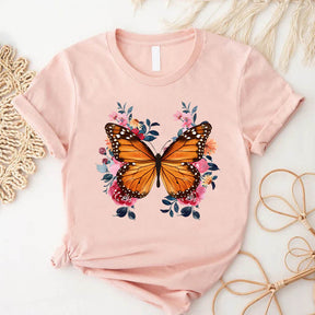 Floral Butterfly Animal Lover T-Shirt