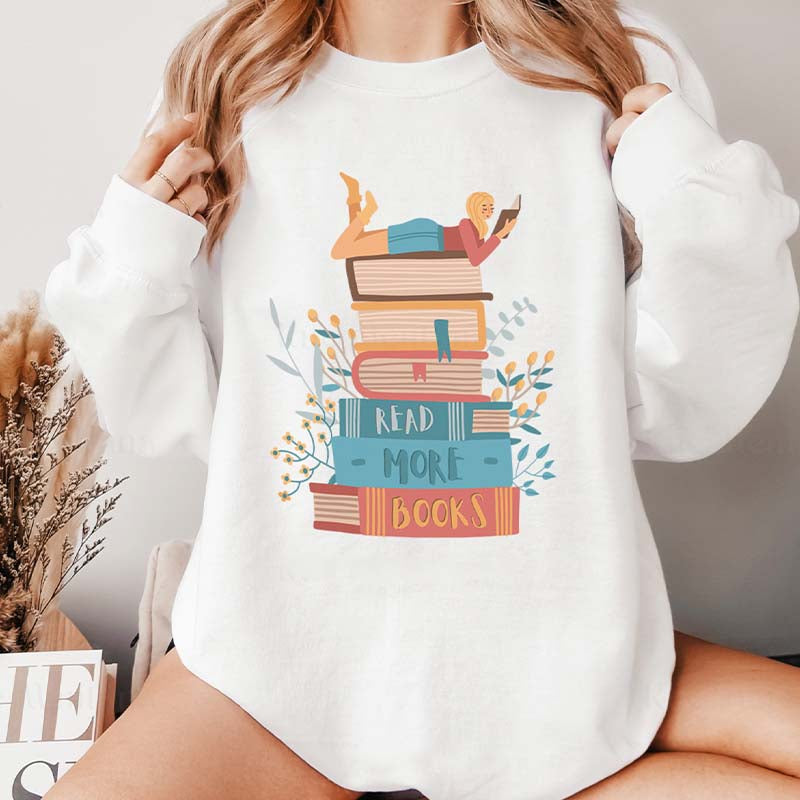 Reading Girl  Bookworm Top Sweatshirt