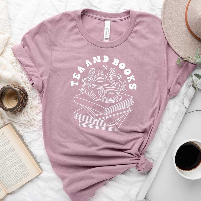 Tee And Book Flowers T-Shirt