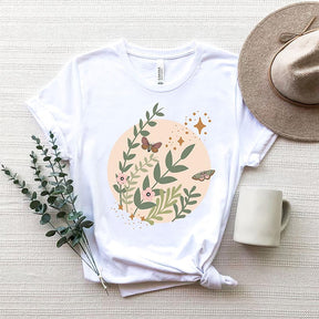 Wildflower Garden Pastel Butterfly T-Shirt