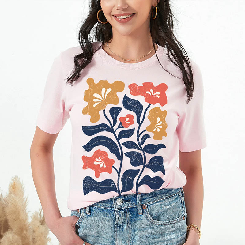 Boho Flowers Art Nouveau T-Shirt