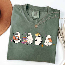 Little Ghosts Reading Books T-Shirt