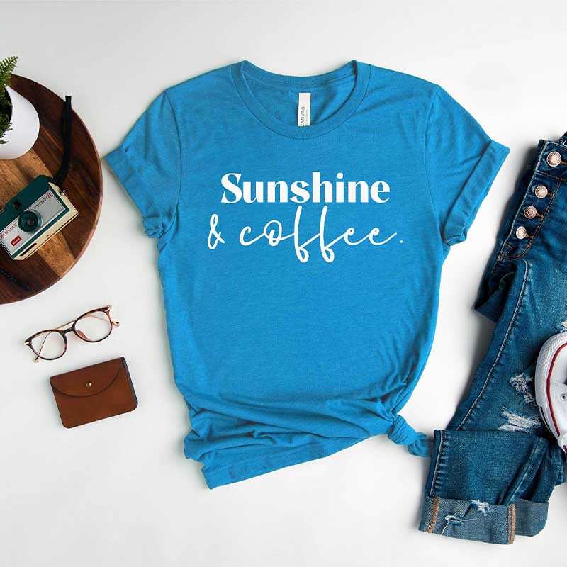 Sunshine and Coffee Summer Vibes T-Shirt