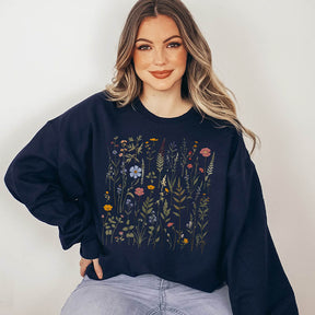 Dried Wildflower Boho Nature Sweatshirt