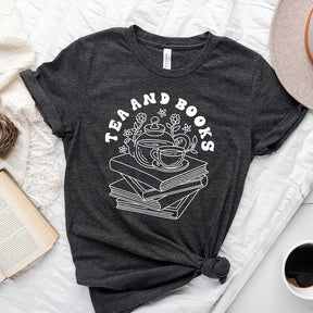 Tee And Book Flowers T-Shirt