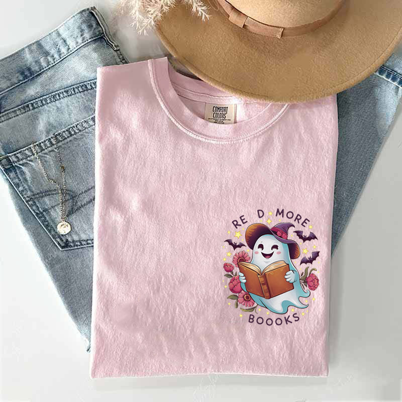 Cute Ghost Read More Books T-Shirt