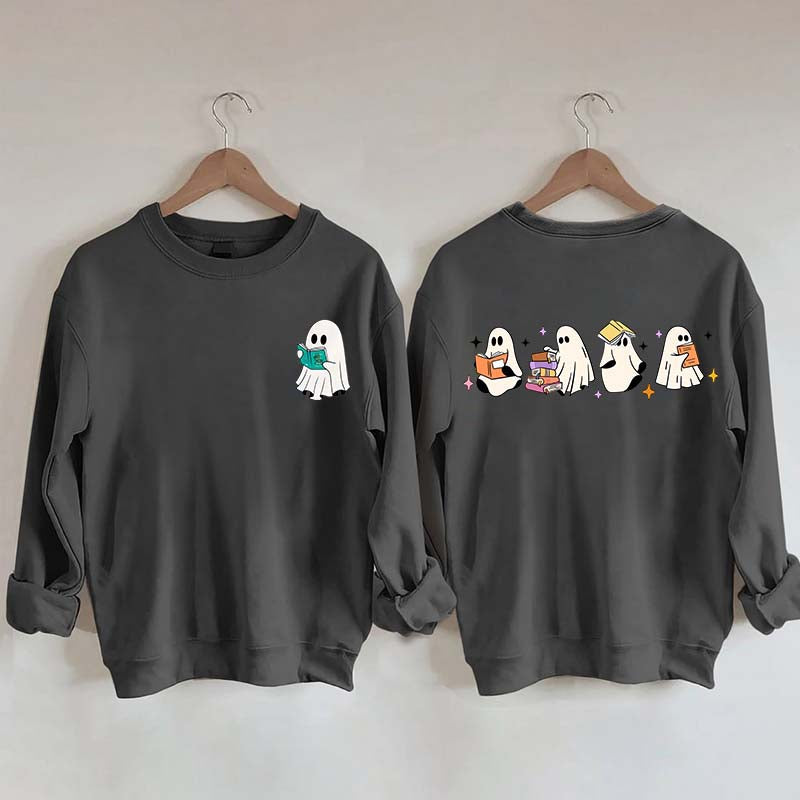 Little Ghosts Reading Books Sweatshirt