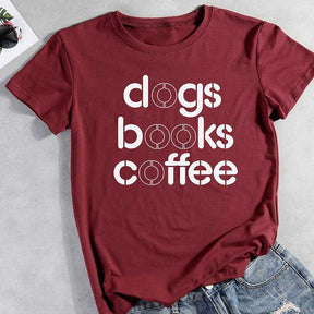 Dog Book and Coffee T-Shirt